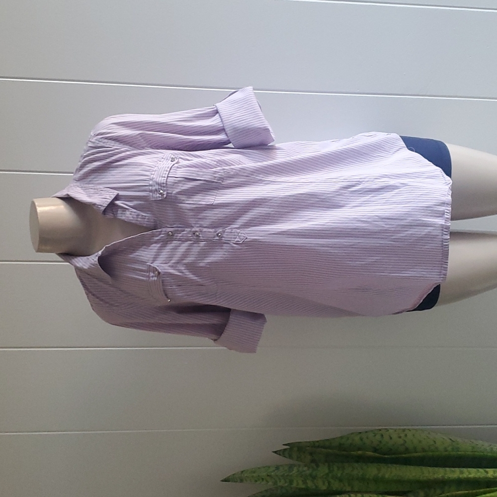 MOTHERHOOD MATERNITY STRIPE LAVENDER SIZE MEDIUM